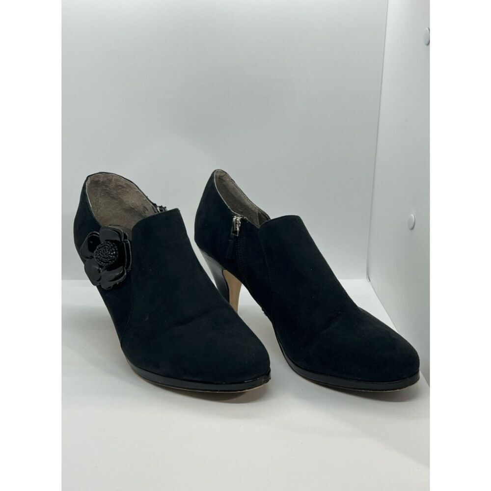 Sexy Black High Heeled Booties By Avenue. Size 12W - Picture 7 of 12